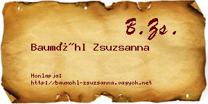 Baumöhl Zsuzsanna névjegykártya